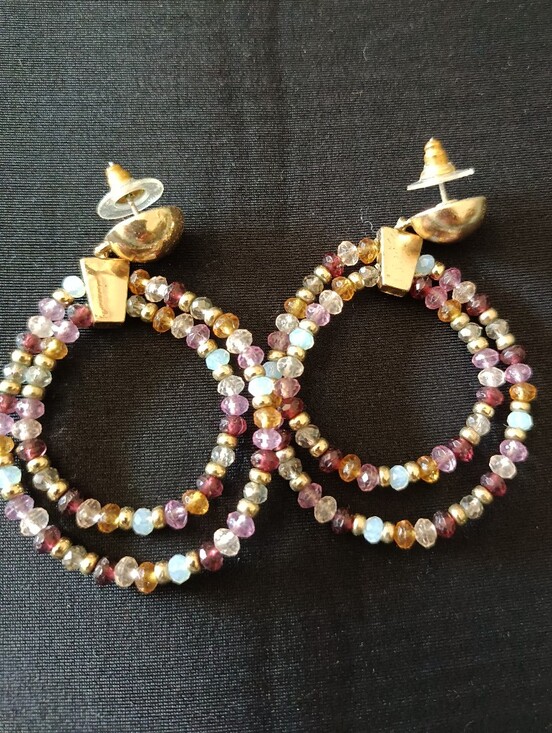 Jewelry - Earring Bundle-10 Pairs-mix Of Gemstone And Crystal